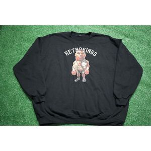 Retro Kings Mike Tyson Graphic Sweatshirt Black Size XL Boxing Champion